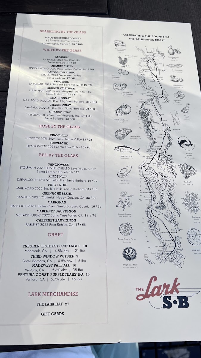 Menu The Lark Santa Barbara-3